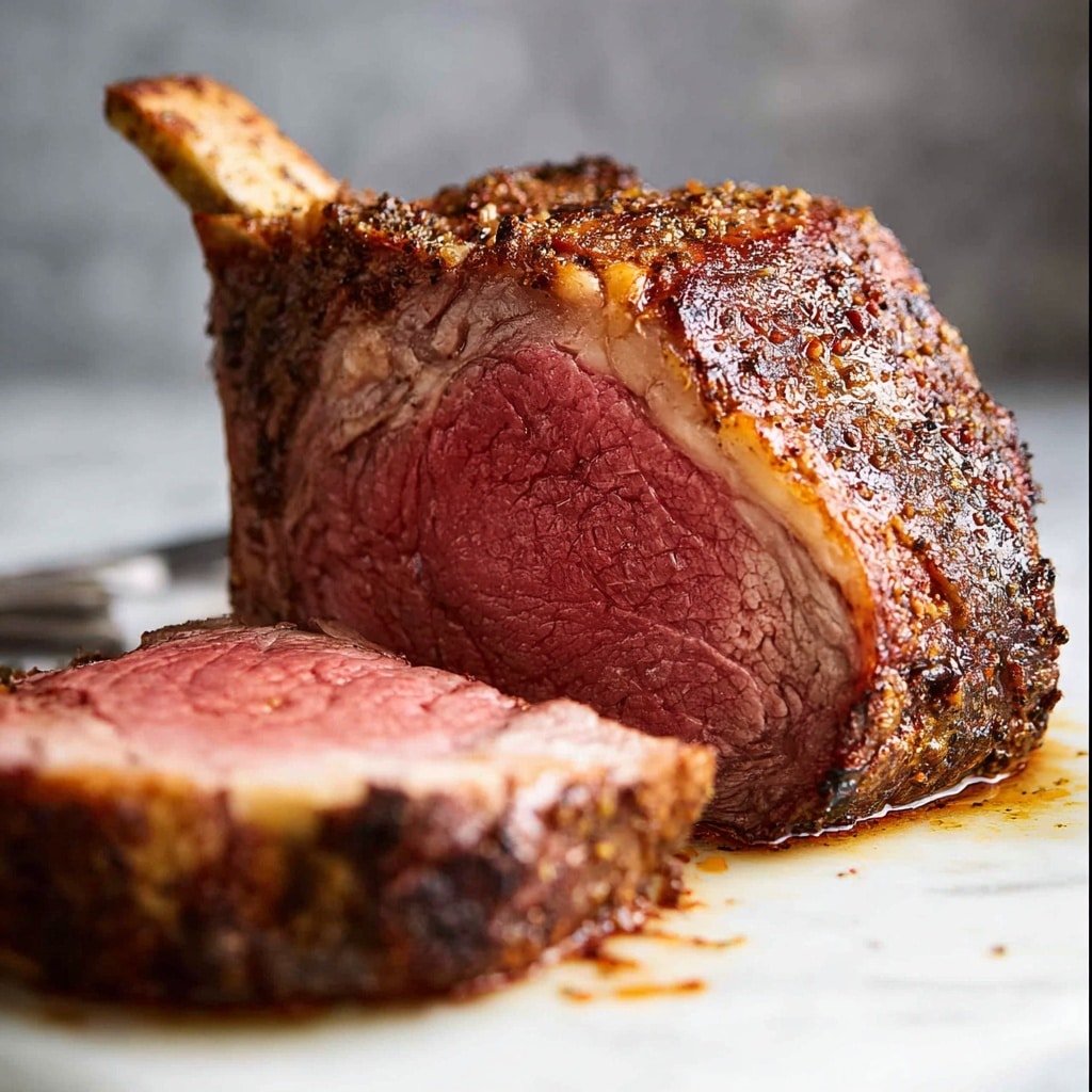 Juiciest Oven-Roasted Prime Rib with Garlic Herb Butter and Red Wine Sauce Recipe