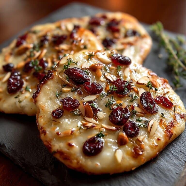Crispy Flatbread with Brie, Cranberries, and Honey Recipe