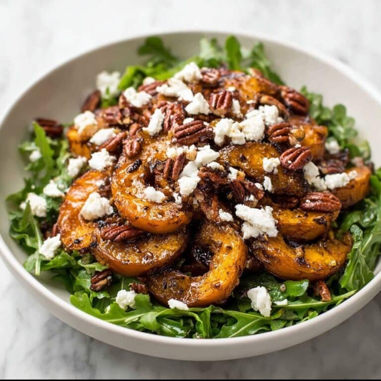 Roasted Sweet Potato Salad with Honey Lemon Dressing, Bacon, Pecans, and Goat’s Cheese Recipe