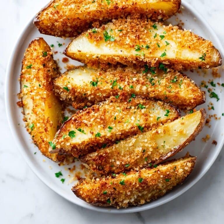 Baked Garlic Parmesan Potato Wedges Recipe
