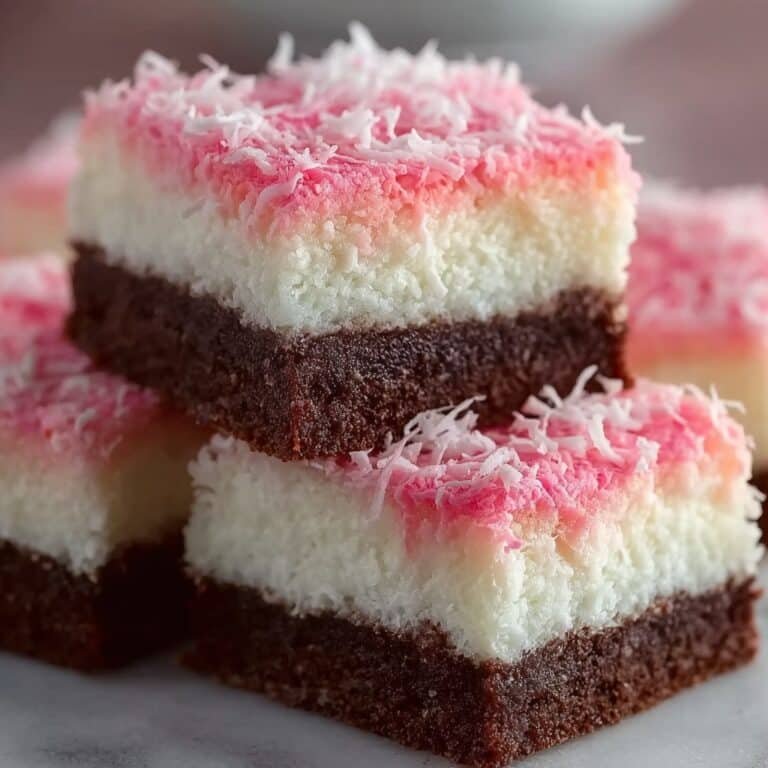 Irresistibly Sweet Pink Coconut Snowball Cake Bars Recipe
