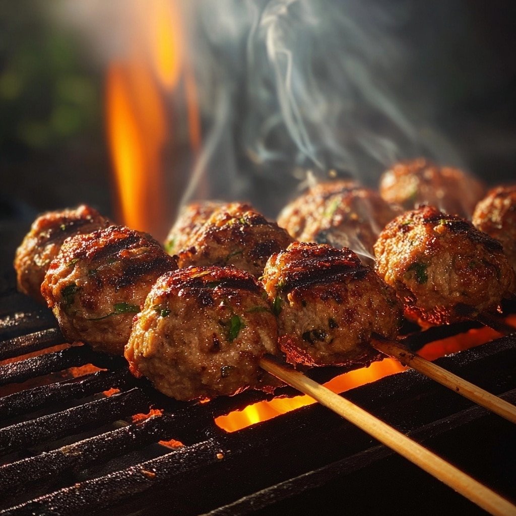 Chicken Kofta with Garlic Yogurt Sauce Recipe - Recipe Image