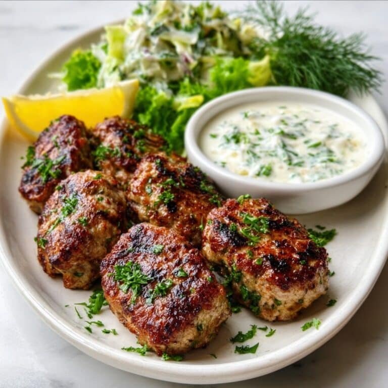 Chicken Kofta with Garlic Yogurt Sauce Recipe