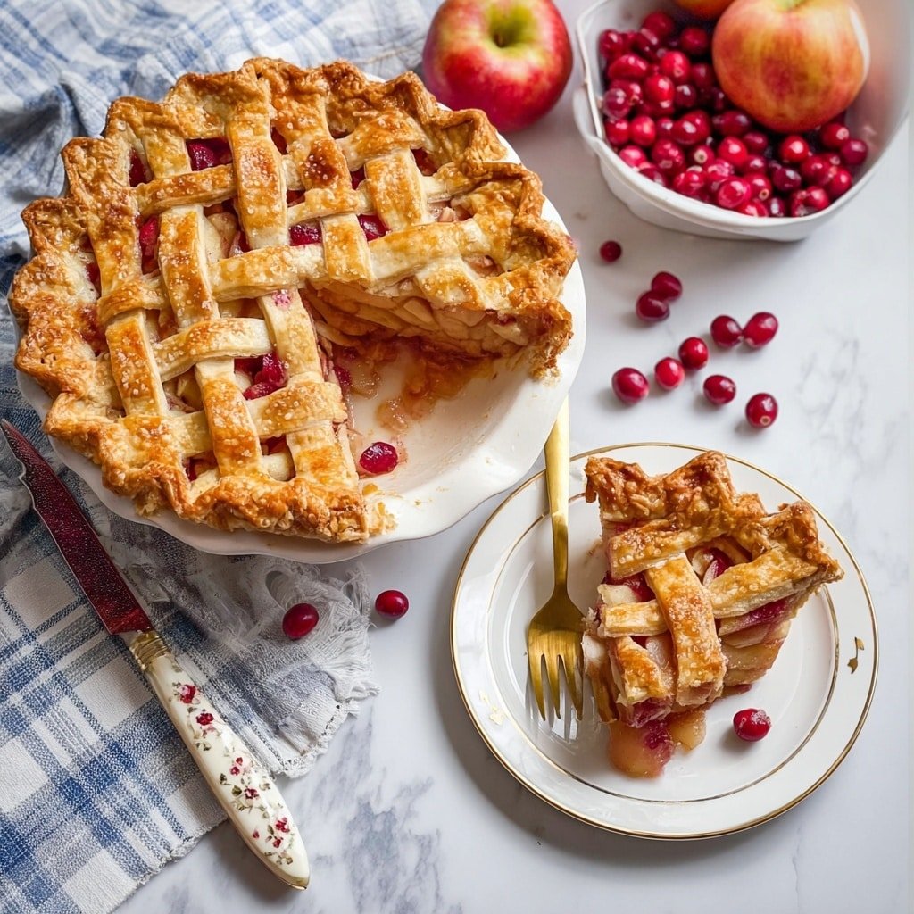 Easy Cranberry Apple Pie with All-Butter Crust and Lattice Topping Recipe - Recipe Image